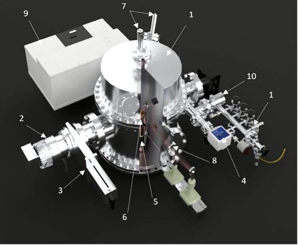 Универсальный криогенный вакуумный спектрофотометр — 3D-модель установки